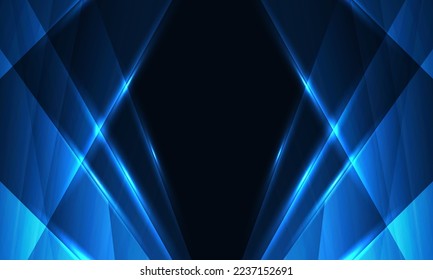 Blue modern trendy abstract background with diagonal geometric shapes. Abstract objects vector dark blue background. Vector illustration