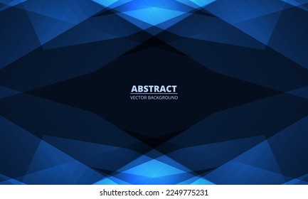 Fondo abstracto moderno y de diseño azul con formas geométricas diagonales. Objetos abstractos vectoriales fondo azul oscuro. Ilustración del vector
