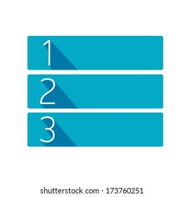 Blue Modern trendy flat UI Design template / can be used for infographics / numbered banners / horizontal cutout lines / graphic or website layout vector