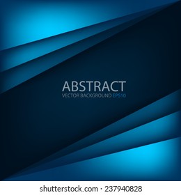 Blue modern vector background overlap multi paper lighting square for text and message website design