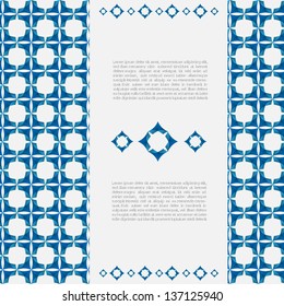 Blue modern vector background with text box