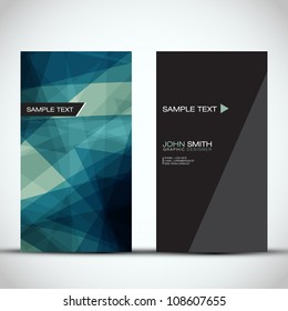 Blue Modern Vertical Business Card Set | EPS10 Vector Design