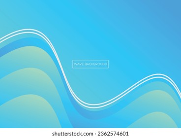 resumen de diseño de fondo de onda moderna azul