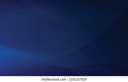 Blue modern wave curve abstract presentation background, Vector Halftone gradients, Dark blue background, navy color design background, Modern Vector Bg