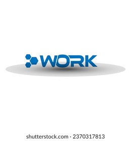 blue modern work creative logo