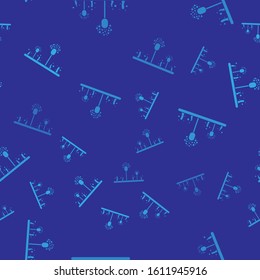 Blue Mold icon isolated seamless pattern on blue background.  Vector Illustration