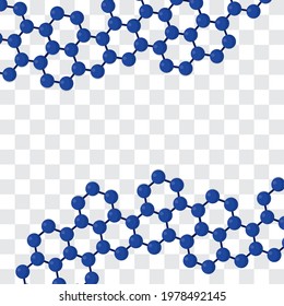 blue molecule bonds illustration design