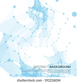 Blue Molecule And Communication Background