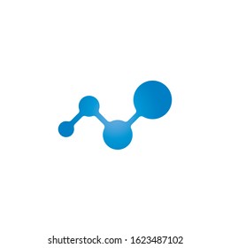 blue molecule logo vector icon illustration design 