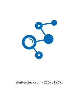 blue molecule logo vector icon illustration design 