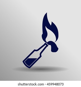 blue Molotov Icon button logo symbol concept high quality on the gray background