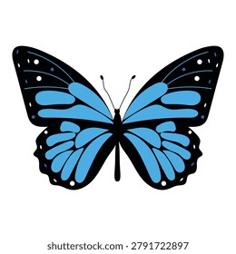 Vector mariposa monarca azul