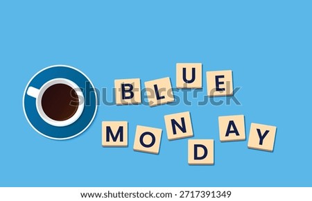 Blue Monday background design. Blue Monday greeting concept banner. Vector illustration