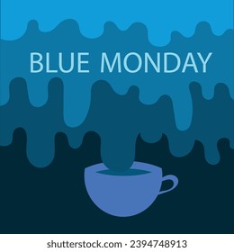 blauer montaglicher Hintergrund, Vektorgrafik