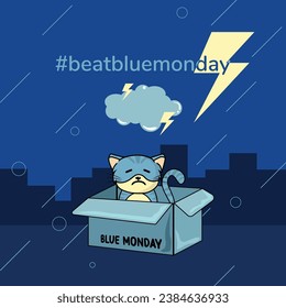 Blue Monday beat blue monday vector