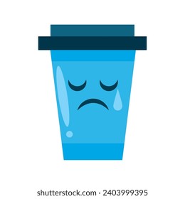 vector de taza de café de lunes azul aislado