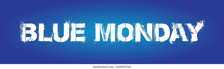 Blue Monday. Blue Monday concept. January on the third Monday of every New Year. vector illustration.