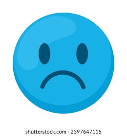 blue monday emoji vector isolated