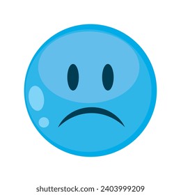 blue monday emoji vector isolated