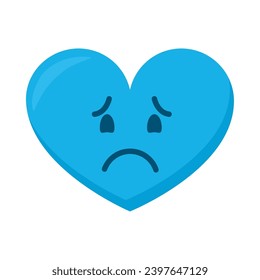 blue monday heart vector isolated
