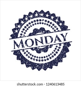 Blue Monday rubber grunge texture seal