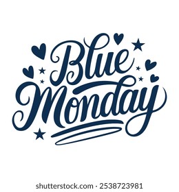 Blue Monday Typography Banner Design