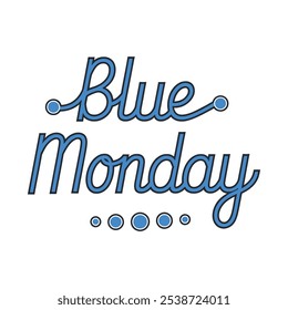 Blue Monday Typography Banner Design
