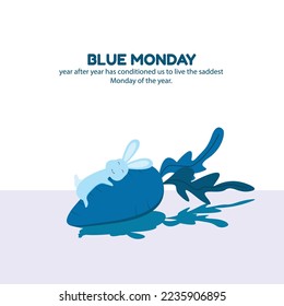 blue monday vector illustration design