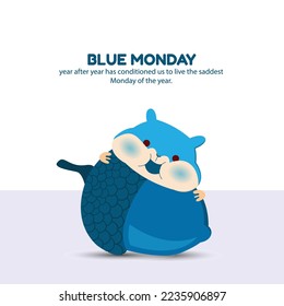 blue monday vector illustration design