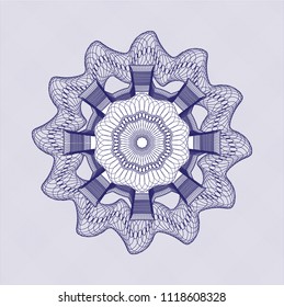 Blue money style emblem or rosette