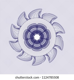 Blue money style emblem or rosette
