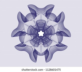 Blue money style emblem or rosette