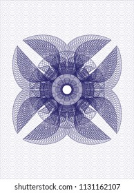 Blue money style emblem or rosette