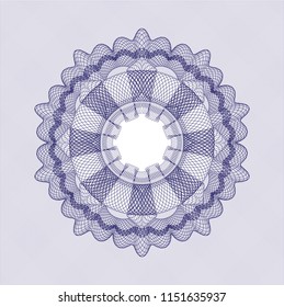 Blue money style emblem or rosette