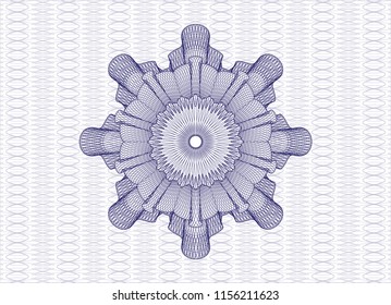 Blue money style emblem or rosette