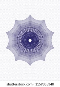 Blue money style emblem or rosette