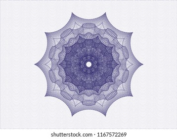 Blue money style emblem or rosette