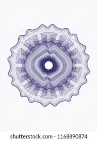 Blue money style emblem or rosette