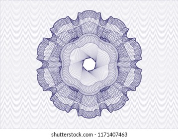 Blue money style emblem or rosette