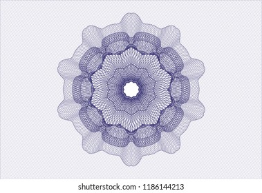 Blue money style emblem or rosette