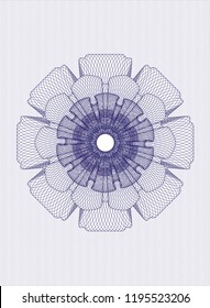Blue money style emblem or rosette