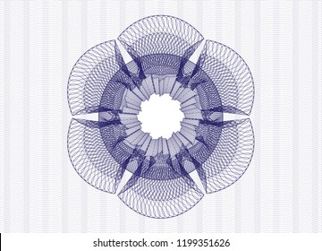 Blue money style emblem or rosette