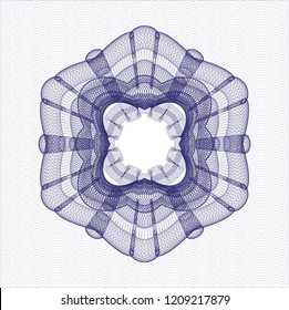 Blue money style emblem or rosette