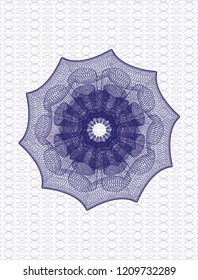 Blue money style emblem or rosette