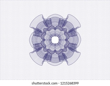 Blue money style emblem or rosette
