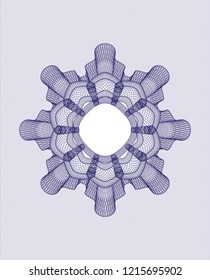 Blue money style emblem or rosette