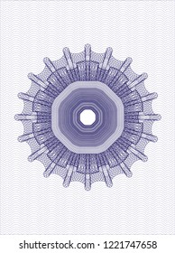 Blue money style emblem or rosette