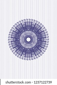 Blue money style emblem or rosette