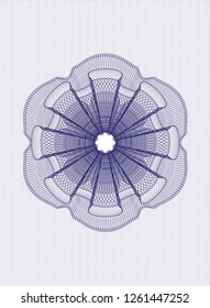 Blue money style emblem or rosette