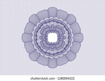 Blue money style emblem or rosette